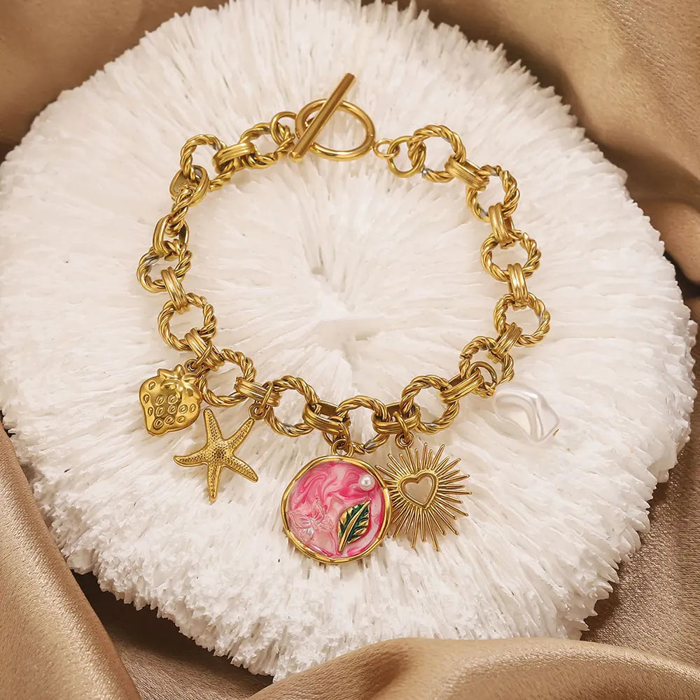 Jolìe – Bracciale in Acciaio Dorato con Charm
